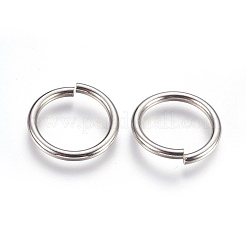 変色しにくい304ステンレス鋼の鋸切りオープン丸カン  ステンレス鋼色  10ゲージ  22x2.5mm  内径：17mm  100個/袋&nbsp;STAS-P212-25P-19