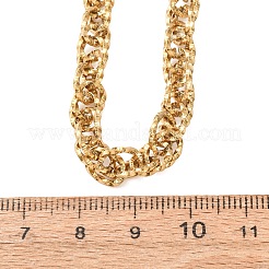 6mm 304ステンレス製ツイストロープチェーンネックレス  イオンプレーティング（ip）  ゴールドカラー  15.94インチ（40.5cm）&nbsp;SA-CBA725A-24G