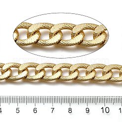 アルミカーブチェーン  スプールで  溶接されていない  ゴールドカラー  16x11x3mm  約32.81フィート（10m）/ロール&nbsp;CHA-F004-06G
