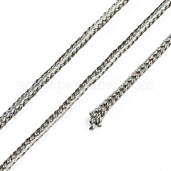 10ヤードの丸編みナイロン糸  中国結びの作りに  淡い茶色  1.5mm  約2.19ヤード（2m）〜3.28ヤード（3m）/ロール&nbsp;NWIR-G019-02L