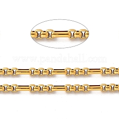 イオンプレーティング（IP）304ステンレススチールフィガロチェーン  スプールで  溶接されていない  ゴールドカラー  7x3x1.8mm  2.5x3x1.8mm  約32.81フィート（10m）/ロール&nbsp;STAS-B041-12G