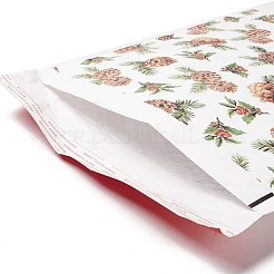 クラフト紙＆プラスチックバブル封筒バッグ  粘着バッグ  クリスマステーマ  長方形  クリスマステーマの模様  32.5x27.5x0.5cm&nbsp;CARB-D013-02B-05
