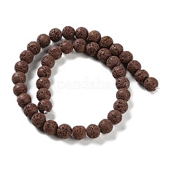 合成溶岩石染色ビーズ連売り  ラウンド  ココナッツブラウン  10mm  穴：1mm  約41個/連  15.20''（38.6センチメートル）&nbsp;G-H311-08C-02