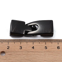 316ステンレススチール製スナップロック留め具  ブラック  35x13x9mm  穴：10x6mm&nbsp;STAS-K282-05EB