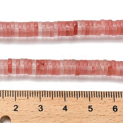 チェリークォーツガラスビーズ連売り  ディスク  ヒシビーズ  6x1.5mm  穴：0.6mm  約239個/連  15.28~15.35''（38.8~39センチメートル）&nbsp;G-G175-N16-01