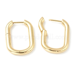 真鍮huggieフープピアス  長持ちメッキ  長方形  ゴールドカラー  24x18x3.5mm  ピン：1mm&nbsp;EJEW-L234-027A-G