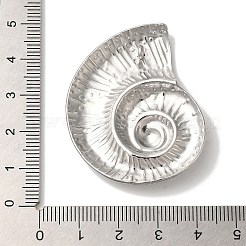 変色しない304ステンレススチールペンダント  巻き貝  ステンレス鋼色  44x34x5mm&nbsp;STAS-M017-12P