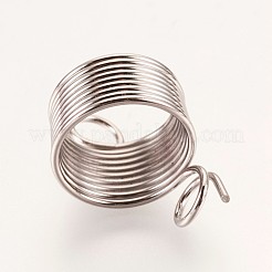 ステンレス製の指ぬき指輪  ステンレス鋼色  サイズ6~7  16~17mm  11~12mm  穴：6mm  2個/セット&nbsp;TOOL-WH0074-C01