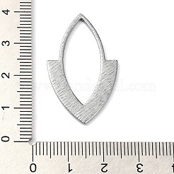 ラックメッキ合金ペンダント  馬の目  プラチナ  34.5x21x1.2mm  穴：27x11mm&nbsp;PALLOY-K023-08P