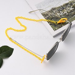 個性的ABSプラスチックアズキチェーンネックレス  眼鏡チェーン  ハンドバッグチェーン  プラスチック製のカニカン付き  ミックスカラー  19.09~20.07インチ（48.5~51cm）&nbsp;NJEW-JN02996-M