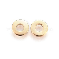 201 ステンレススチールリンクリング  ドーナツ  ゴールドカラー  6.5x1~1.8mm  内径：2.7~2.8mm&nbsp;STAS-F192-002G-01