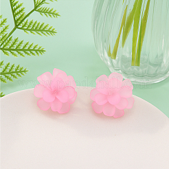 3ペア3色フラワーアクリルスタッドピアス  ミックスカラー  27mm  1対/カラー&nbsp;EJEW-GO0003-16