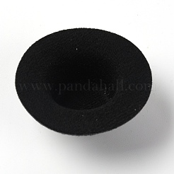 フランネル人形の帽子  クラフトハット  工芸用  人形作り用品  ブラック  58x21mm  内径：29mm&nbsp;DIY-WH0246-66N