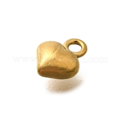 304ステンレススチールチャーム  18KGP本金メッキ  ハート  6.5x5.5x3mm  穴：1.2mm&nbsp;STAS-D310-06G-03
