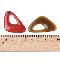アクリルパーツ  天然石風  三角形  ミックスカラー  44x27.5x3.5mm  穴：10x18mm  約274個/500g&nbsp;OACR-T021-006
