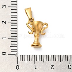 PVD真空メッキ304ステンレスペンダント  長持ちメッキ  トロフィーチャーム  ゴールドカラー  18x12.5x6.5mm  穴：6.7x2.7mm&nbsp;STAS-M322-06G