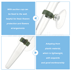 プラスチック製の花の水チューブ  フラワーアレンジメント用  透明  109x42.5x41mm  8個/セット&nbsp;FIND-WH0165-41