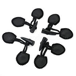 樹脂ボタン5組  模造革ホーントグルボタン  ミシンアクセサリー  ブラック  55x160x18mm&nbsp;BUTT-TA0001-48C