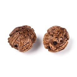 天然クルミ材ビーズ  魚  ペルー  15~16.5x17~18x12~13mm  穴：1.6~2mm&nbsp;WOOD-N021-05