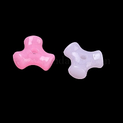 プラスチックビーズ  模造ゼリー  三角形  ミックスカラー  10x10.5x4.5mm  穴：1.6mm  約2631個/500g&nbsp;KY-F023-23