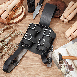 PUレザーと鉄フェンシングシース  剣収納袋  剣キャリーケース  ブラック  1310mm&nbsp;AJEW-WH0505-40A