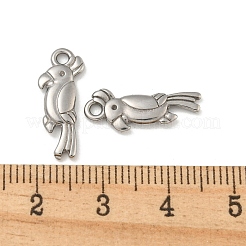 304ステンレスペンダント  キツツキのチャーム  ステンレス鋼色  18.5x7x2mm  穴：1.6mm&nbsp;STAS-N103-90P