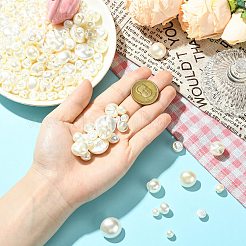 約660個330g 11スタイル1穴ABSプラスチック模造パールボタン  半円形とキノコ型  ミックスカラー  7.5~20.1mm  穴：1.2~4mm  30g /スタイル&nbsp;BUTT-CJ0001-08