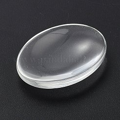 ガラスカボション  オーバル  透明  40x30x7mm&nbsp;LS-GLAA-WH0032-30