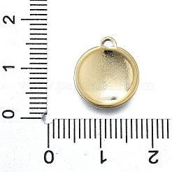 304ステンレススチールチャーム  本物の 14k 金メッキのフラットラウンド、ハチ付き  エナメル  イオンプレーティング（ip）  ミックスカラー  14.5x12.5x2mm  穴：1.4mm&nbsp;STAS-H233-04G
