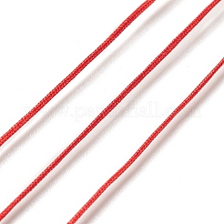 ナイロン編みコード  ジュエリー製作やマクラメ工芸用の中国結び紐  レッド  0.8mm  38~40 m /ロール&nbsp;NWIR-C003-01A-16