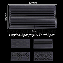 透明アクリルテンプレート8個  長方形  透明  100x200x2mm&nbsp;DIY-HY0003-28