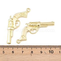 合金ペンダント  銃  ラックめっき  カドミウムフリー＆鉛フリー  ゴールドカラー  42x24x4mm  穴：2mm&nbsp;PALLOY-P315-11C-G