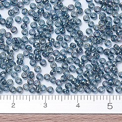 MIYUKIラウンドロカイユビーズ  日本製シードビーズ  11/0  (rr2459) メタリック ティール アイリス  2x1.3mm  穴：0.8mm  約50000個/ポンド&nbsp;SEED-G007-RR2459