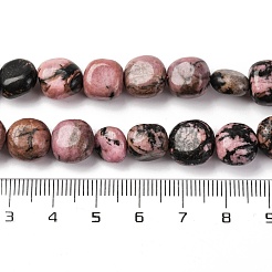 天然石ロードナイトビーズ連売り  ナゲット  タンブルストーン  9~17x8~12x6~8mm  穴：1mm  約38個/連  15.55''（39.5センチメートル）&nbsp;G-G146-A07-02