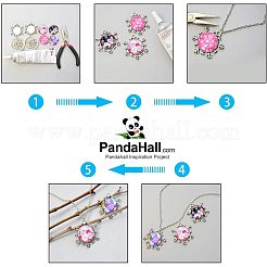 フラットバックガラスカボションハンドメイドDIYパーツ  ドーム/ハーフラウンド  ミックスカラー  18x5mm  140個/箱&nbsp;GGLA-PH0004-27B
