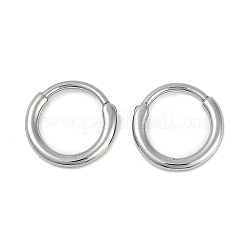 316サージカルステンレスフープピアス  フープノーズリング  プラチナ  13x2mm  内径：8.12mm  ピン：1.11mm（18ゲージ）&nbsp;EJEW-G416-42A-P