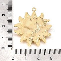 真鍮チャーム  太陽のチャーム  18KGP本金メッキ  35x31x2mm  穴：1.8mm&nbsp;KK-U065-15G