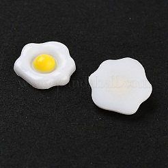 蓄光樹脂デコデンカボション  暗闇で光る  花  ホワイト  2.5x7mm&nbsp;RESI-K036-26