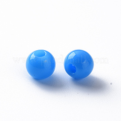 不透明なアクリルビーズ  ラウンド  ミックスカラー  6x5mm  穴：1.8mm  約440個/50g&nbsp;X-MACR-S370-C6mm-M2