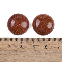 合成ゴールドストーン金砂石カボション  半円  18x6~8mm&nbsp;G-T020-18mm-43