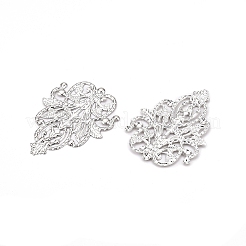 アイアンフィリグリー会員リンク  エッチングされた金属装飾  葉  プラチナ  47.5x35x0.5mm&nbsp;IFIN-N011-07P