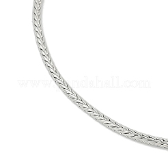 真鍮の喜平チェーンブレスレット  プラチナ  6-7/8インチ（17.5cm）&nbsp;BJEW-C085-02P