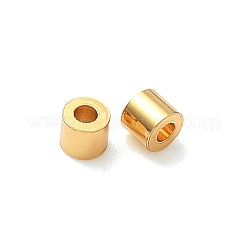真鍮ビーズ  チューブ  長持ちメッキ  鉛フリー＆カドミウムフリー  ラックめっき  24KGP本金メッキ  3x2.5mm  穴：1.3mm&nbsp;KK-H532-31G
