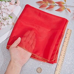 女性用シフォンレースガーゼスカーフ  レッド  2000x1000x0.2mm&nbsp;DIY-WH20007-768B