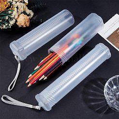 2個 2スタイル 伸縮式プラスチックペイントブラシケース  長いペイント ブラシ ホルダー チューブ  コラム  透明  223~255x49~67x49~61mm  1個/スタイル&nbsp;AJEW-GF0013-24