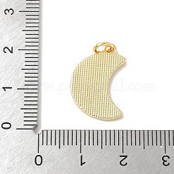 真鍮パヴェナチュラルホワイトシェルペンダント  18KGP本金メッキ  丸カン付き  長持ちメッキ  鉛フリー＆カドミウムフリー  ラックめっき  ムーン  19x13x2mm  穴：3mm&nbsp;KK-S522-05D-G
