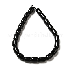 天然石ブラックトルマリンビーズ連売り  コラム  9x6mm  穴：0.9~1.2mm  約20~21個/連  7.09~7.48インチ（18~19cm）&nbsp;G-G980-22