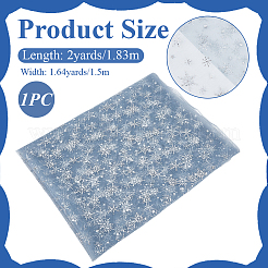 ポリエステル織物  服装アクセサリー  雪の結晶模様  ゲインボロ  1500mm&nbsp;DIY-WH20025-048F