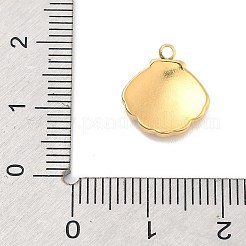 イオンプレーティング（IP）304ステンレスペンダント  シェル形状  14KGP本金メッキ  13.5x12x2.5mm  穴：1.5mm&nbsp;STAS-P379-14D-G