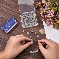 チベット風合金楕円ビーズ60個  イエスとクロス付き  イースターのために  アンティークシルバー  10x8x3mm  穴：1mm&nbsp;TIBEB-SC0001-59
